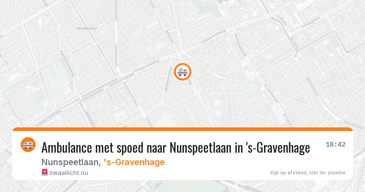 Ambulance met spoed naar Nunspeetlaan in 's-Gravenhage — 27 jan 2026