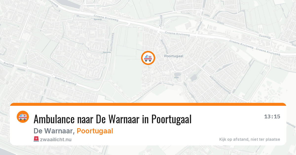 Ambulance naar De Warnaar in Poortugaal — 23 jul 2026