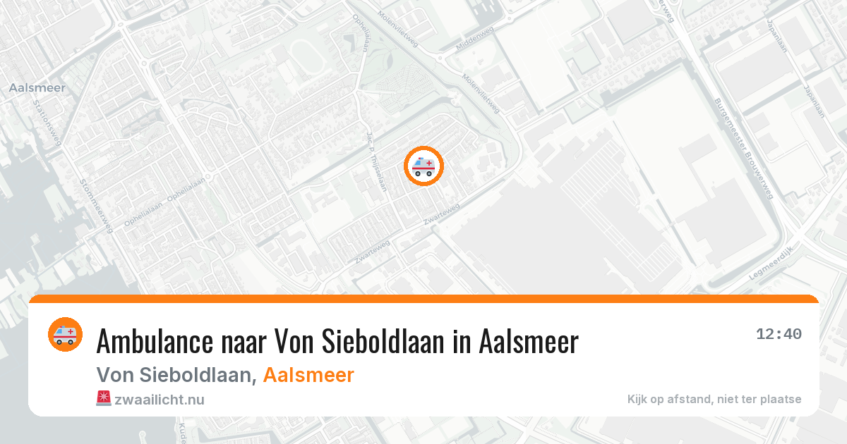 Ambulance naar Von Sieboldlaan in Aalsmeer — 24 jul 2026