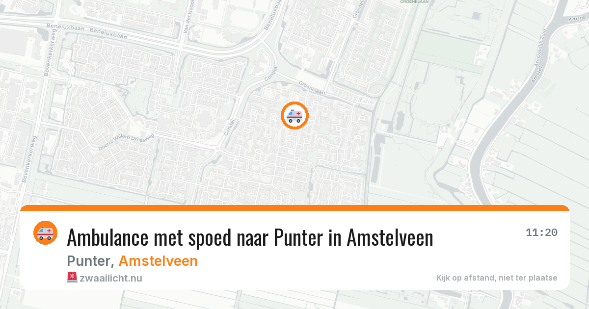 Ambulance met spoed naar Punter in Amstelveen — 12 jul 2026