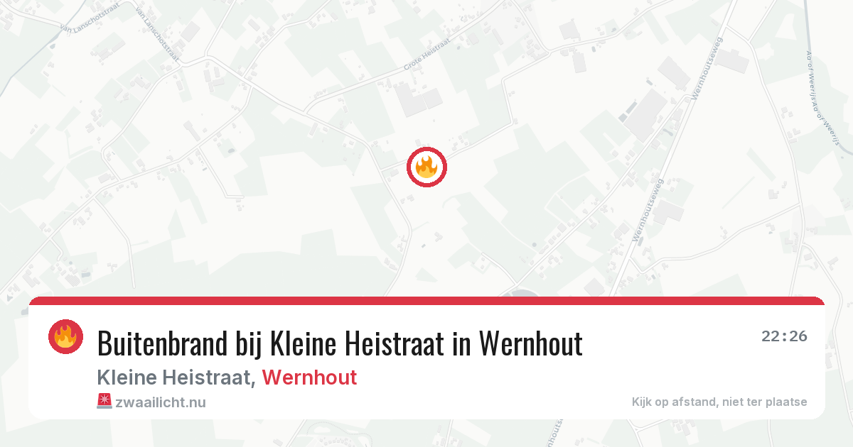 Buitenbrand bij Kleine Heistraat in Wernhout — 24 apr 2026