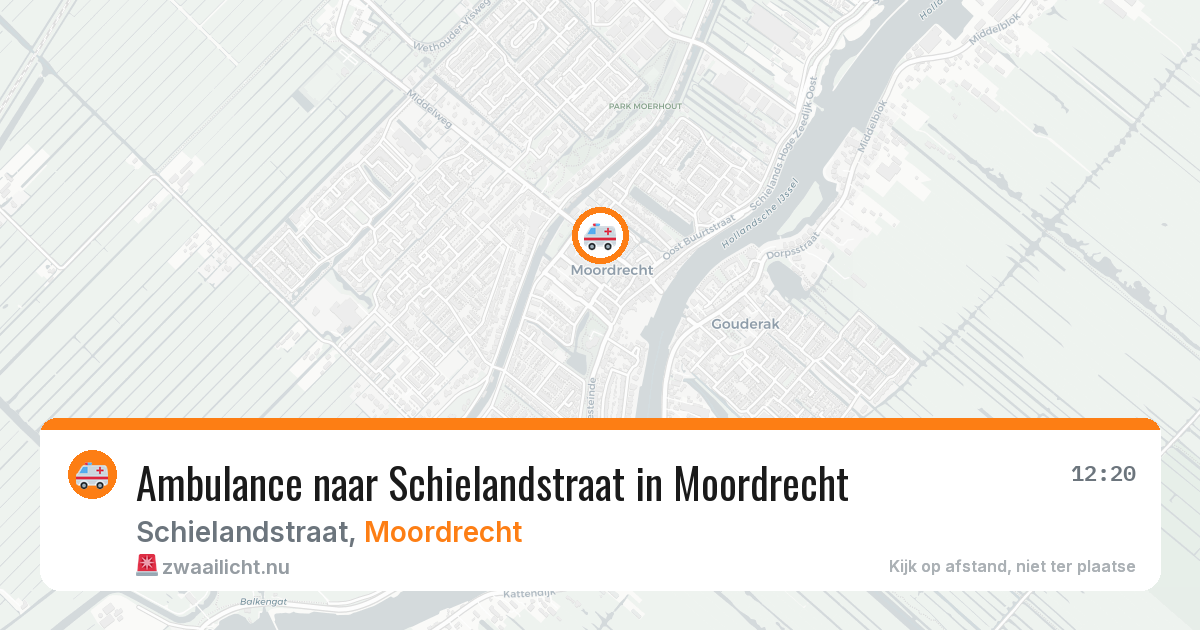 Ambulance naar Schielandstraat in Moordrecht — 10 jul 2026