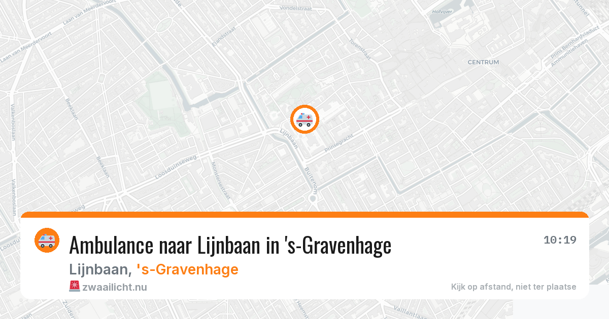Ambulance naar Lijnbaan in 's-Gravenhage — 10 jul 2026