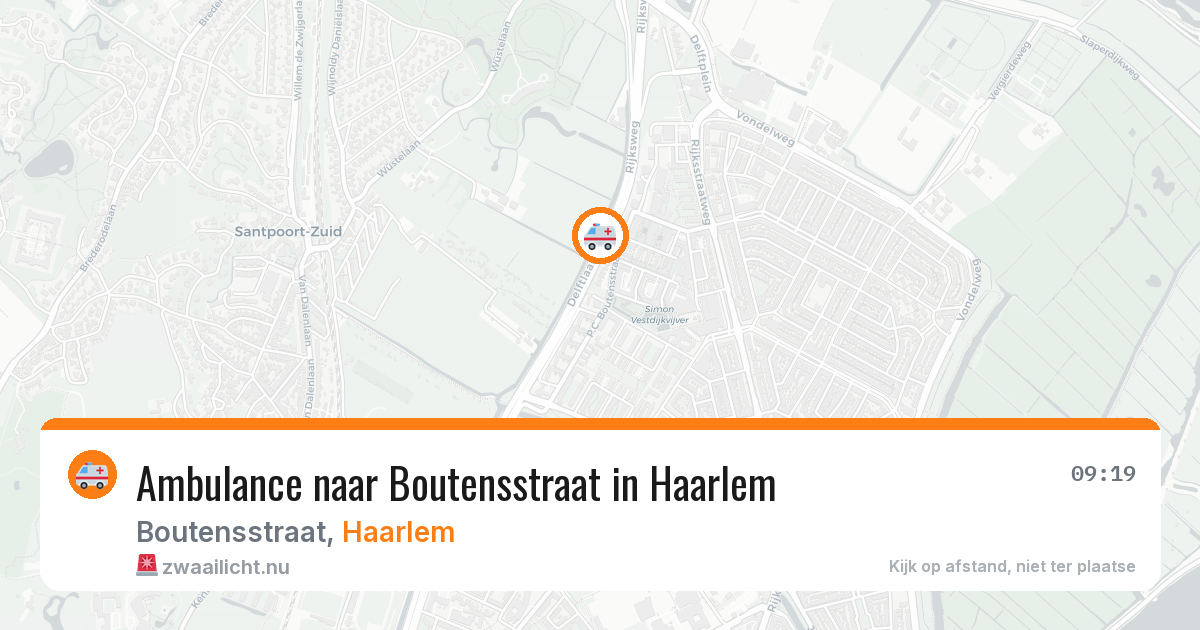 Ambulance naar Boutensstraat in Haarlem — 23 jul 2026