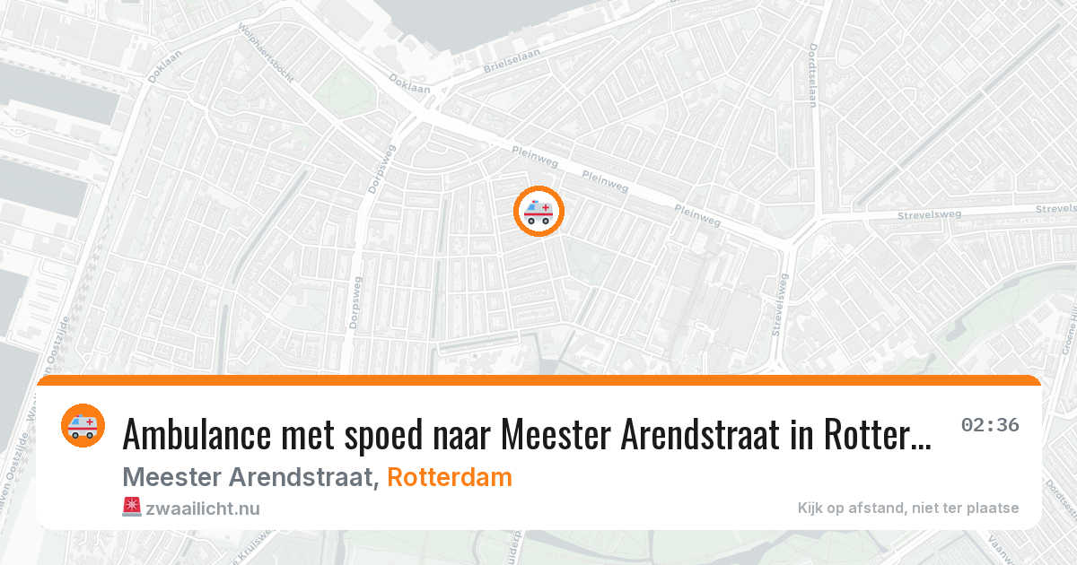 Ambulance met spoed naar Meester Arendstraat in Rotterdam — 7 jun 2026
