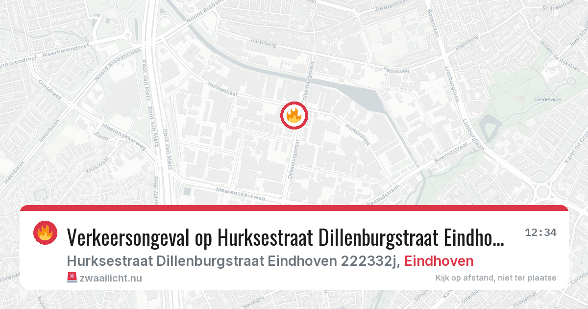 Verkeersongeval op Hurksestraat Dillenburgstraat Eindhoven in Eindhoven — 17 mrt 2026