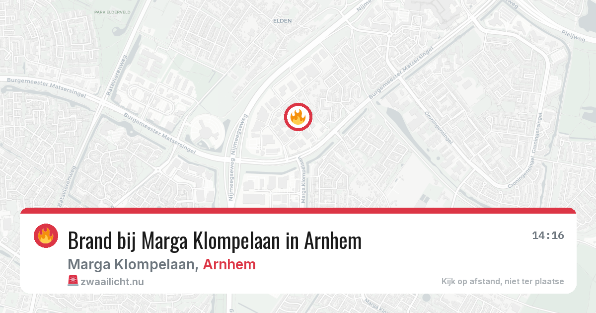 Brand bij Marga Klompelaan in Arnhem — 29 mei 2026