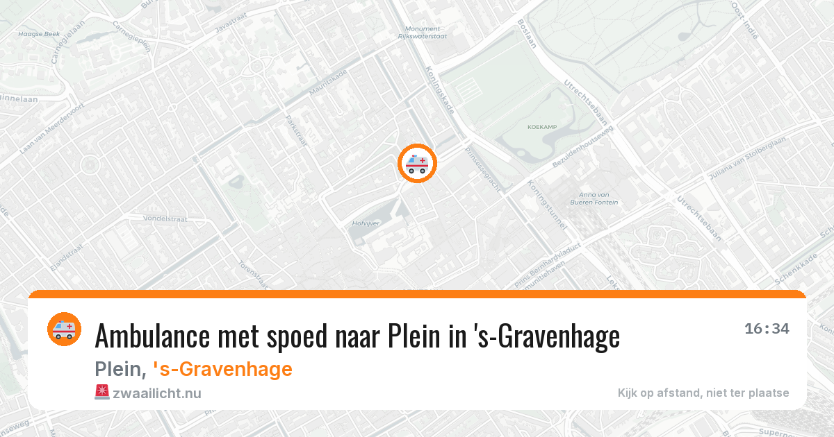 Ambulance met spoed naar Plein in 's-Gravenhage — 31 jan 2026