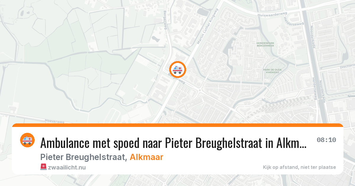 Ambulance met spoed naar Pieter Breughelstraat in Alkmaar — 22 jul 2026