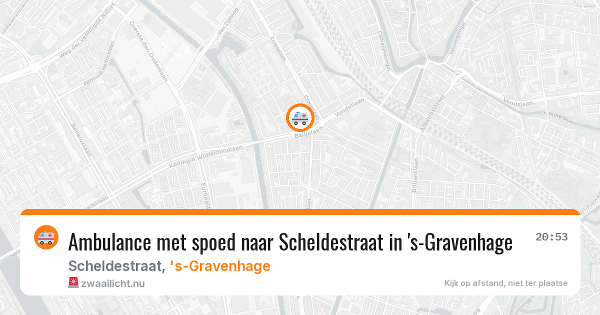 Ambulance met spoed naar Scheldestraat in 's-Gravenhage — 3 mrt 2026