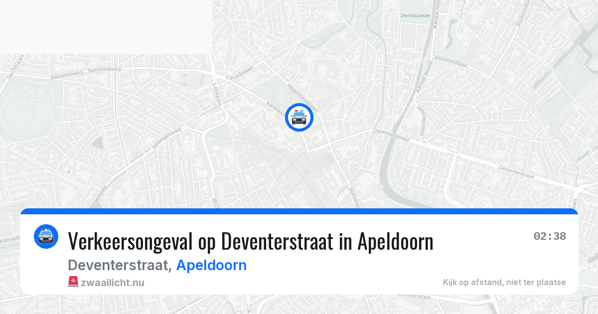Verkeersongeval op Deventerstraat in Apeldoorn — 10 jul 2026