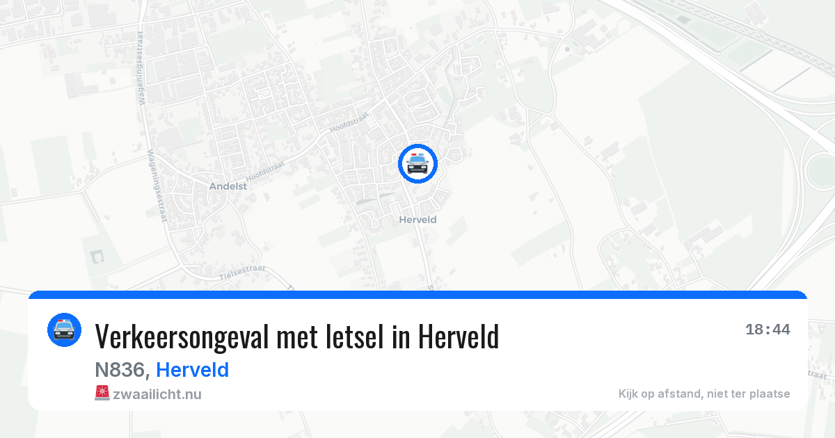 Verkeersongeval met letsel in Herveld — 3 mrt 2026