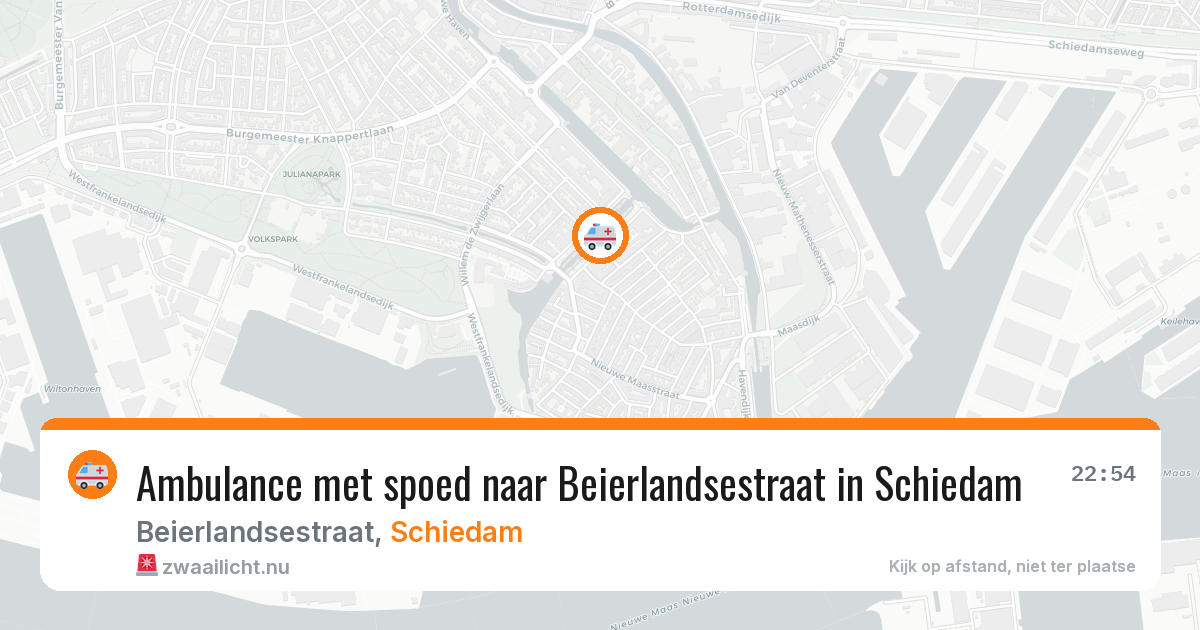 Ambulance met spoed naar Beierlandsestraat in Schiedam — 3 jun 2026