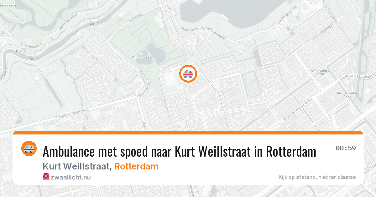 Ambulance met spoed naar Kurt Weillstraat in Rotterdam — 30 mei 2026