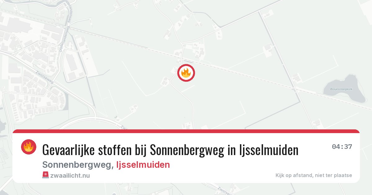 Gevaarlijke stoffen bij Sonnenbergweg in Ijsselmuiden — 12 jul 2026