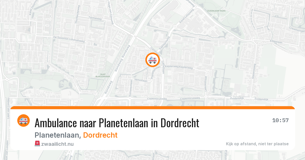 Ambulance naar Planetenlaan in Dordrecht — 11 apr 2026