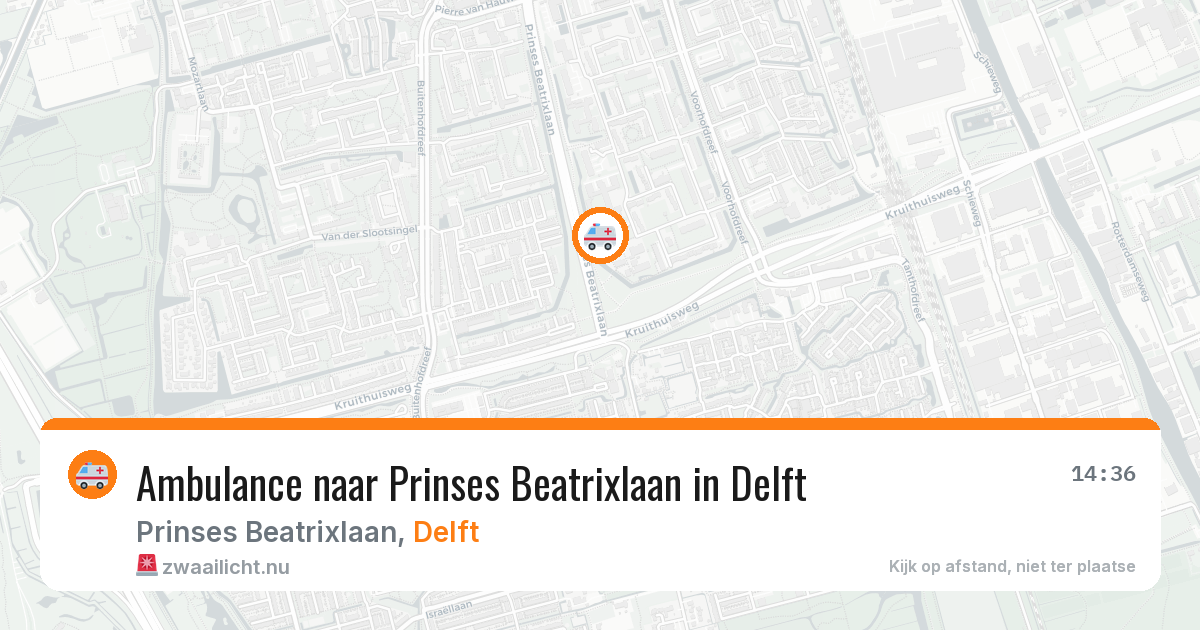 Ambulance naar Prinses Beatrixlaan in Delft — 16 jul 2026