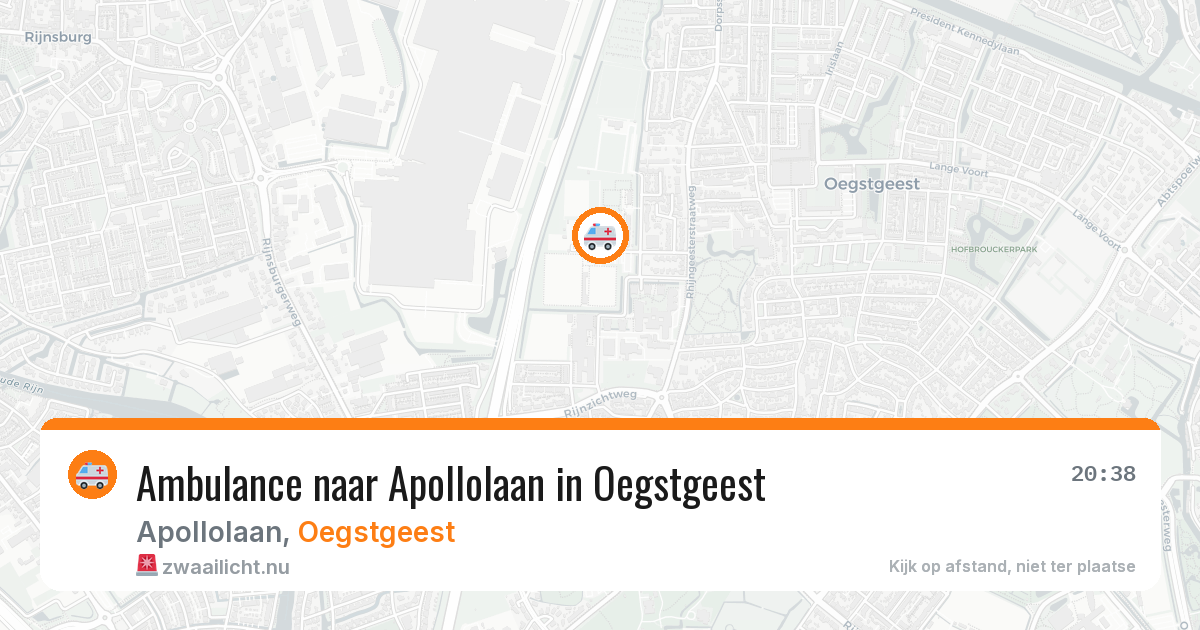 Ambulance naar Apollolaan in Oegstgeest — 17 jul 2026