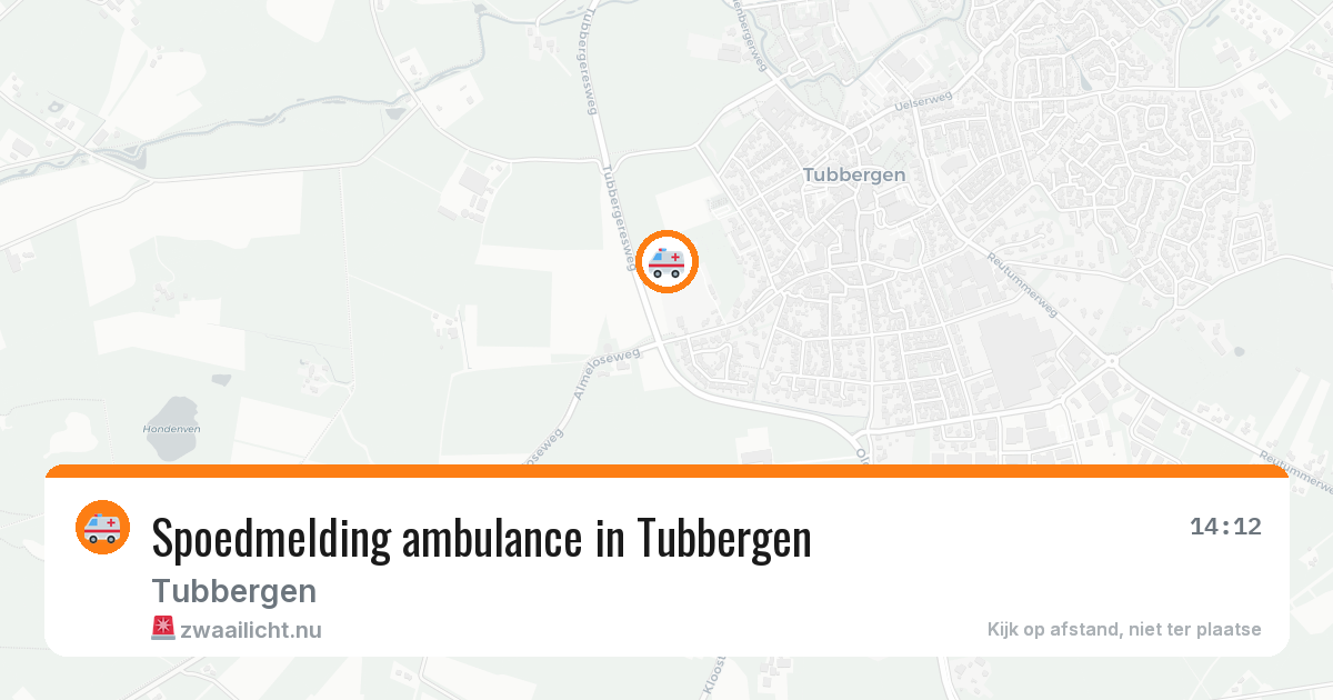 Spoedmelding ambulance in Tubbergen — 14 feb 2026