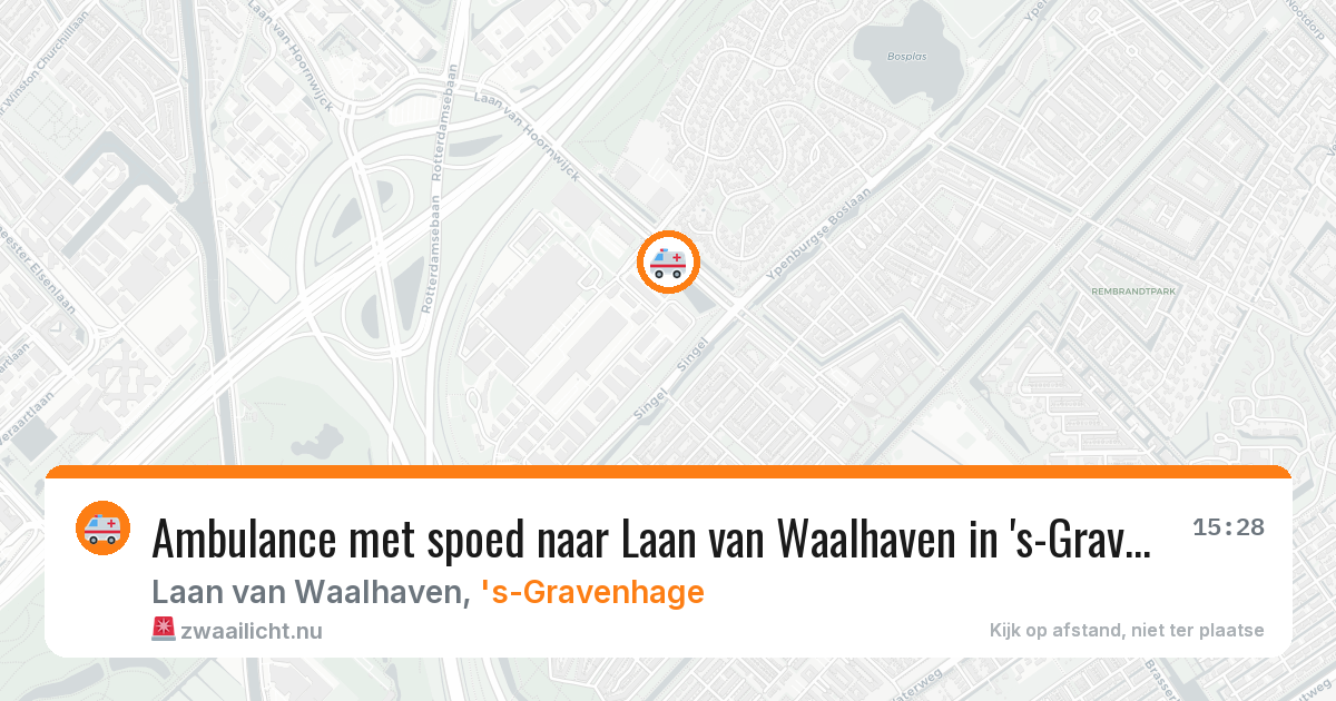Ambulance met spoed naar Laan van Waalhaven in 's-Gravenhage — 20 jul 2026