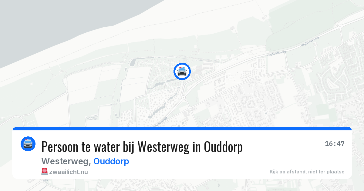 Persoon te water bij Westerweg in Ouddorp — 28 mei 2026