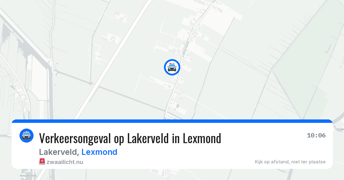 Verkeersongeval op Lakerveld in Lexmond — 22 jun 2026
