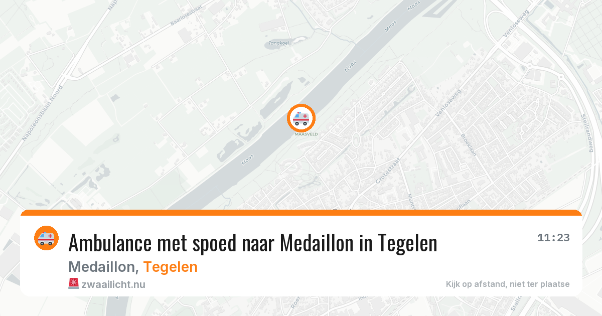 Ambulance met spoed naar Medaillon in Tegelen — 25 jul 2026