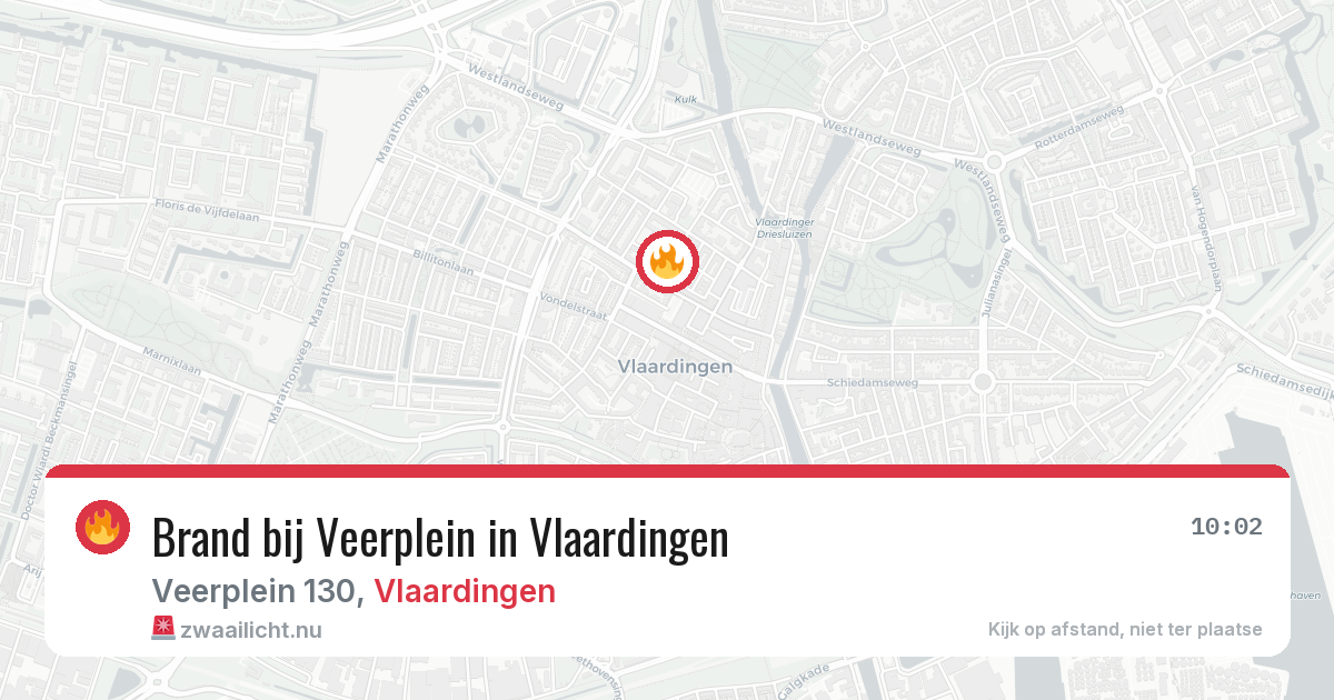 Brand bij Veerplein in Vlaardingen — 8 jun 2026