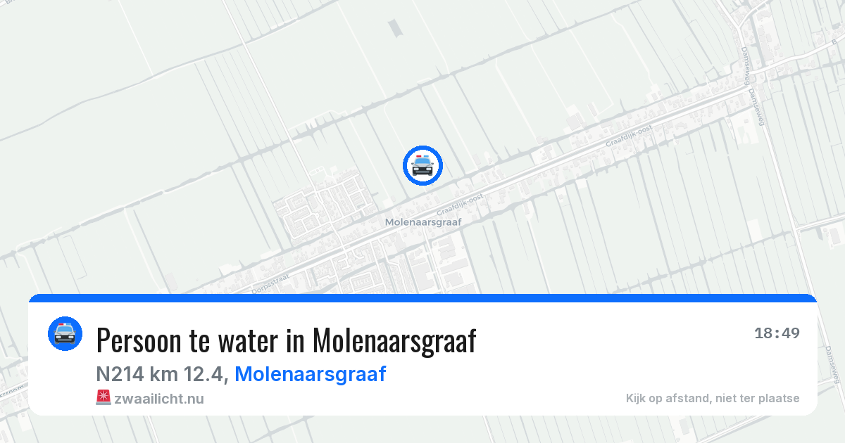 Persoon te water in Molenaarsgraaf — 16 mei 2026