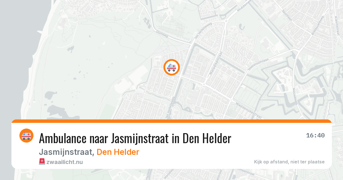 Ambulance naar Jasmijnstraat in Den Helder — 9 jul 2026