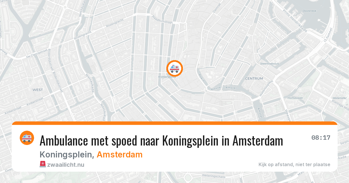 Ambulance met spoed naar Koningsplein in Amsterdam — 11 mei 2026