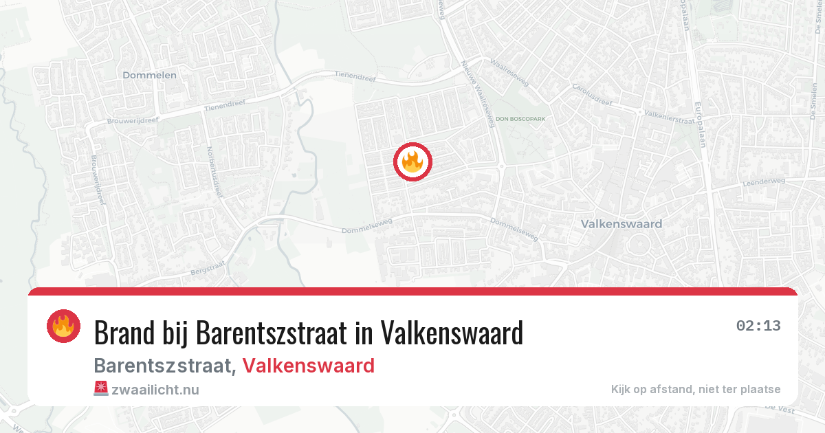 Brand bij Barentszstraat in Valkenswaard — 5 mei 2026