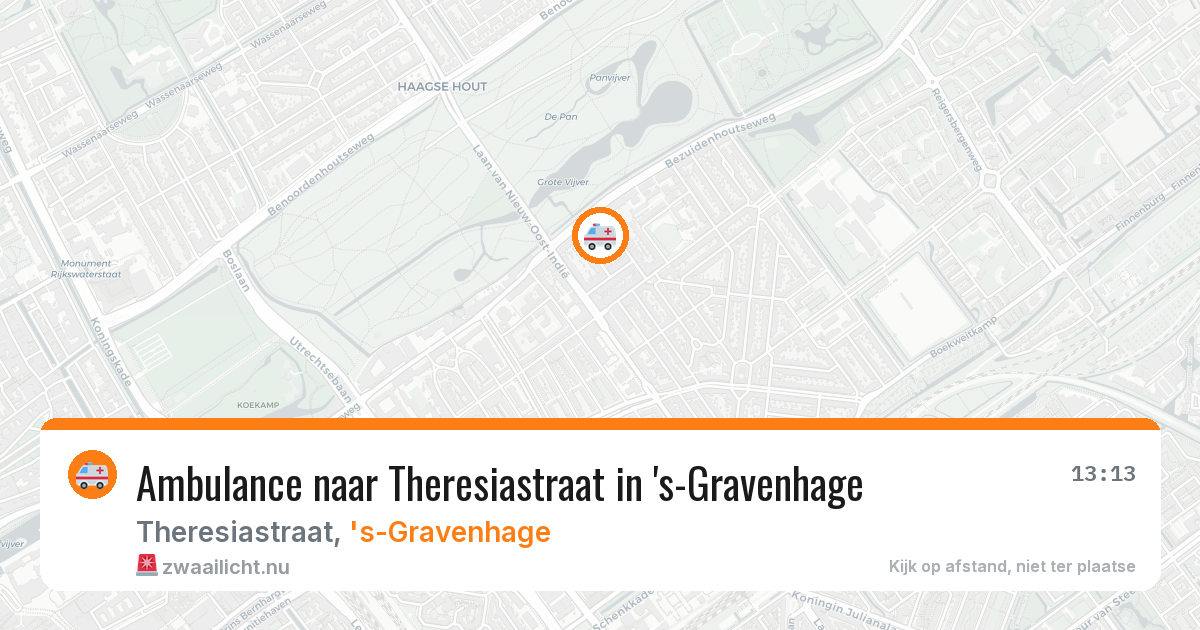Ambulance naar Theresiastraat in 's-Gravenhage — 15 jul 2026