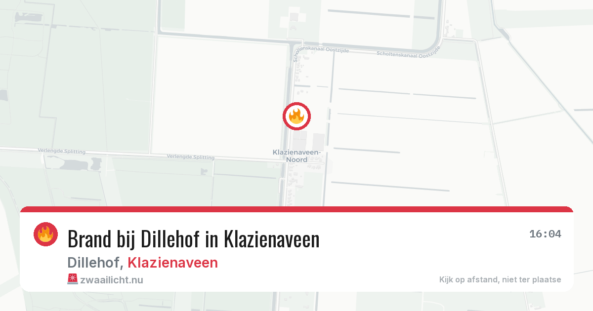 Brand bij Dillehof in Klazienaveen — 23 apr 2026