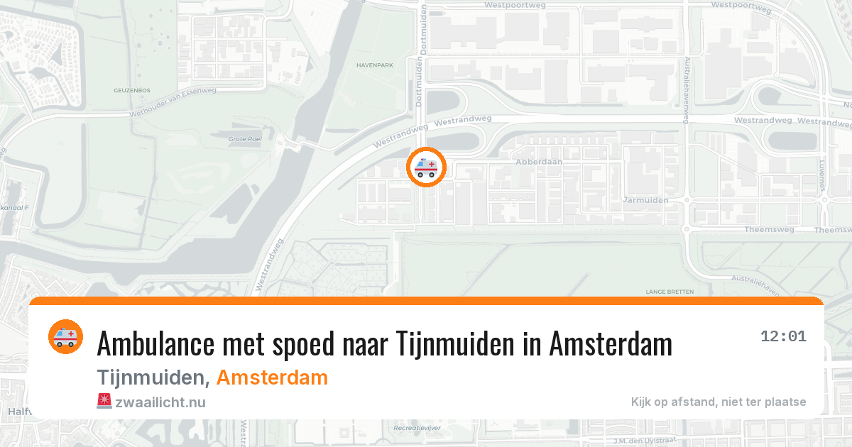 Ambulance met spoed naar Tijnmuiden in Amsterdam — 5 jun 2026
