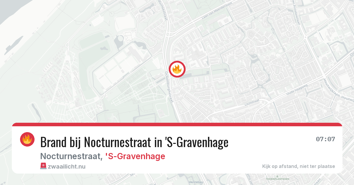 Brand bij Nocturnestraat in 'S-Gravenhage — 8 mei 2026