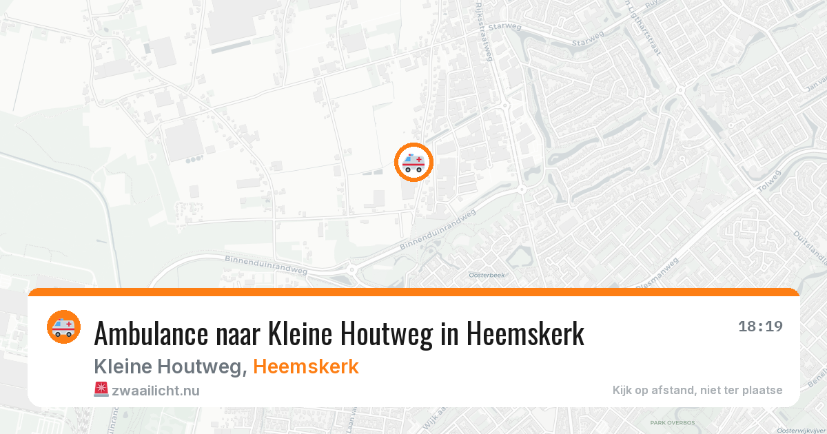 Ambulance naar Kleine Houtweg in Heemskerk — 9 jul 2026