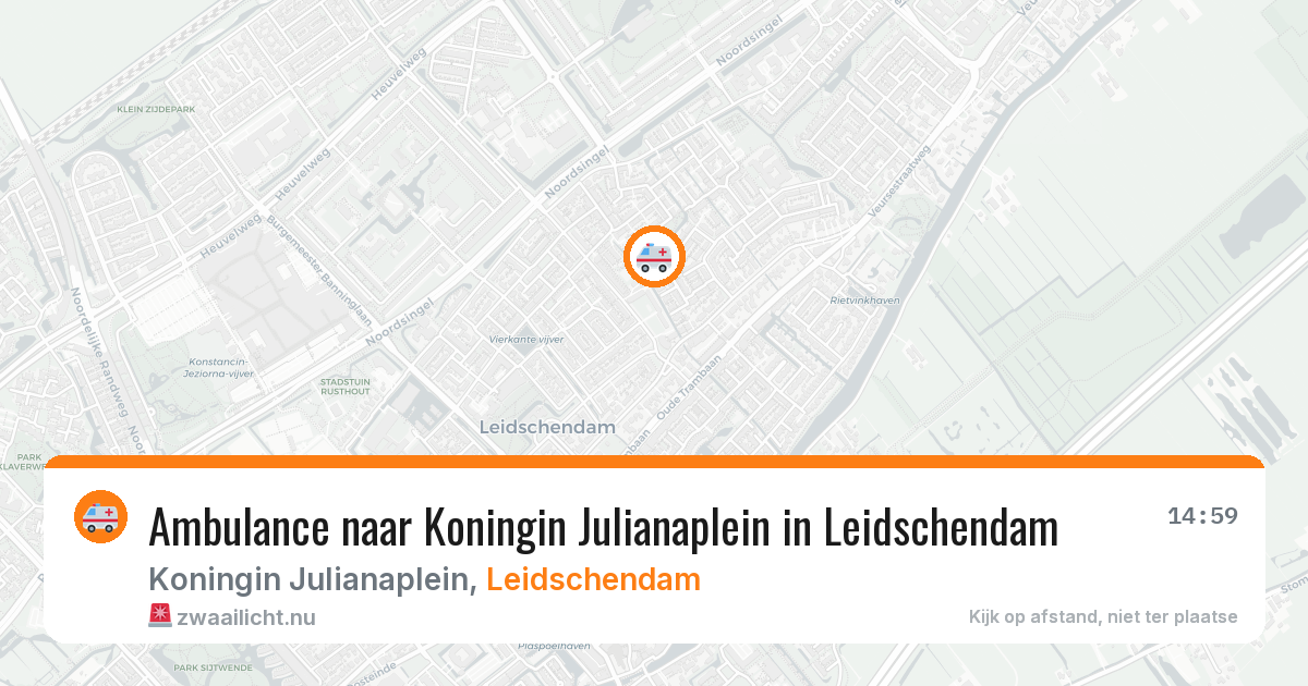 Ambulance naar Koningin Julianaplein in Leidschendam — 15 jul 2026
