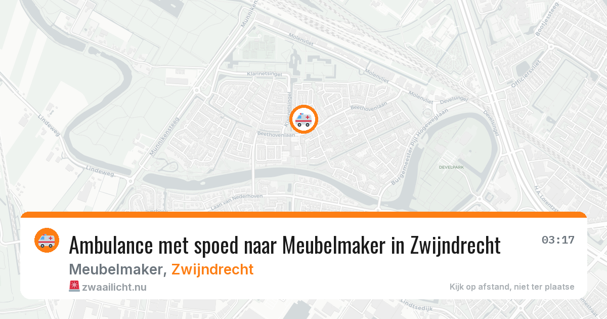 Ambulance met spoed naar Meubelmaker in Zwijndrecht — 11 jul 2026