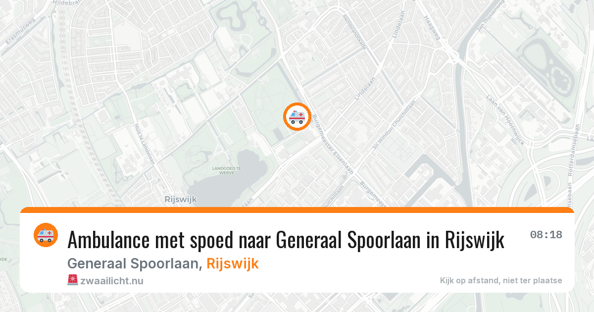 Ambulance met spoed naar Generaal Spoorlaan in Rijswijk — 16 jul 2026