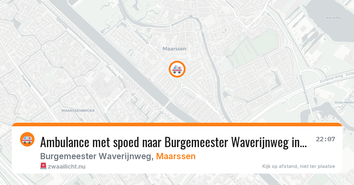 Ambulance met spoed naar Burgemeester Waverijnweg in Maarssen — 28 mrt 2026