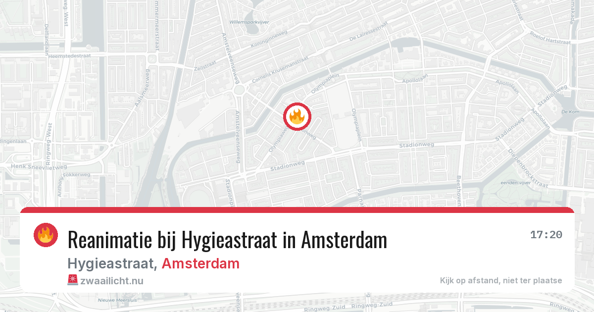 Reanimatie bij Hygieastraat in Amsterdam — 30 mrt 2026