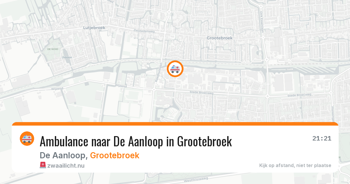 Ambulance naar De Aanloop in Grootebroek — 8 apr 2026