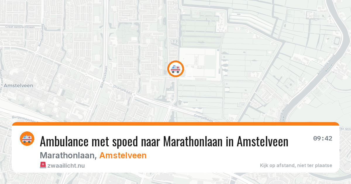 Ambulance met spoed naar Marathonlaan in Amstelveen — 15 jul 2026