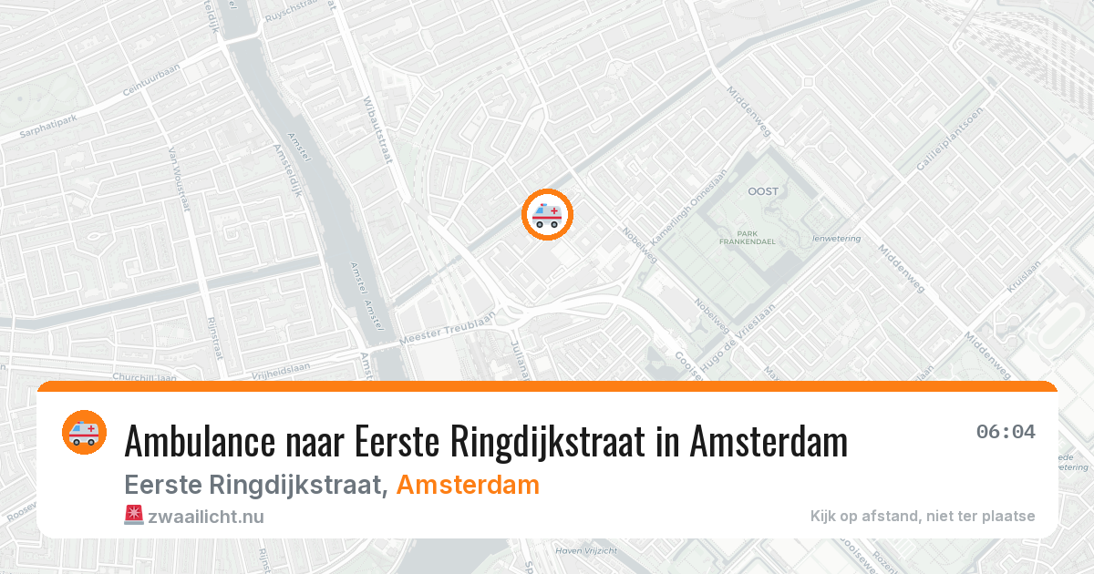 Ambulance naar Eerste Ringdijkstraat in Amsterdam — 27 mrt 2026