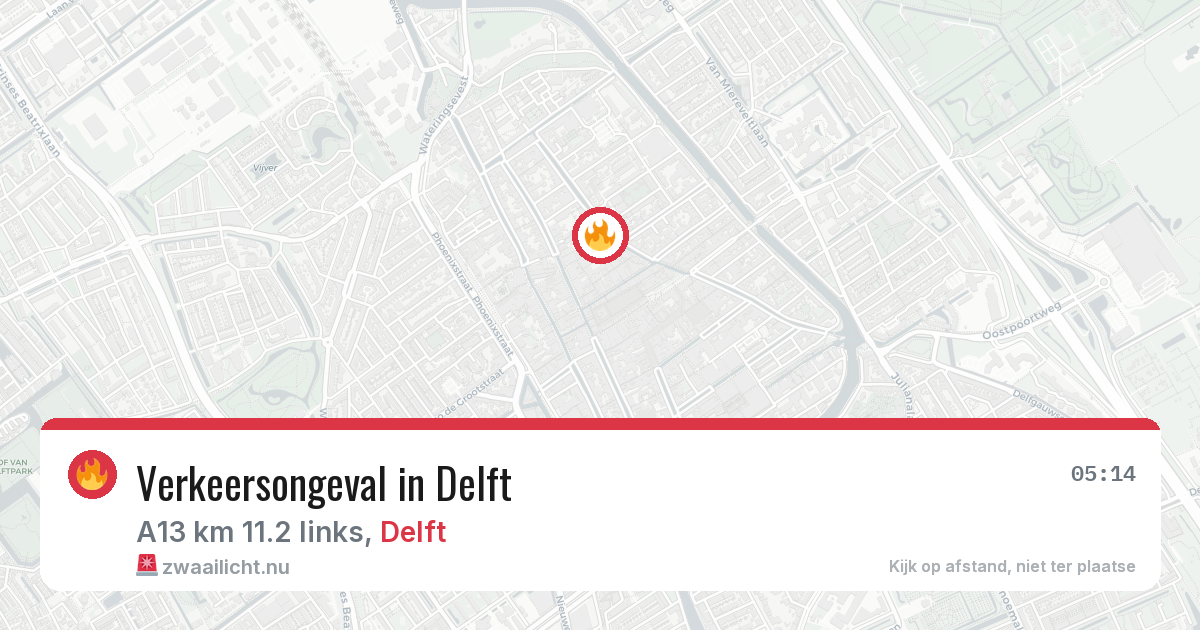 Verkeersongeval in Delft — 12 jul 2026