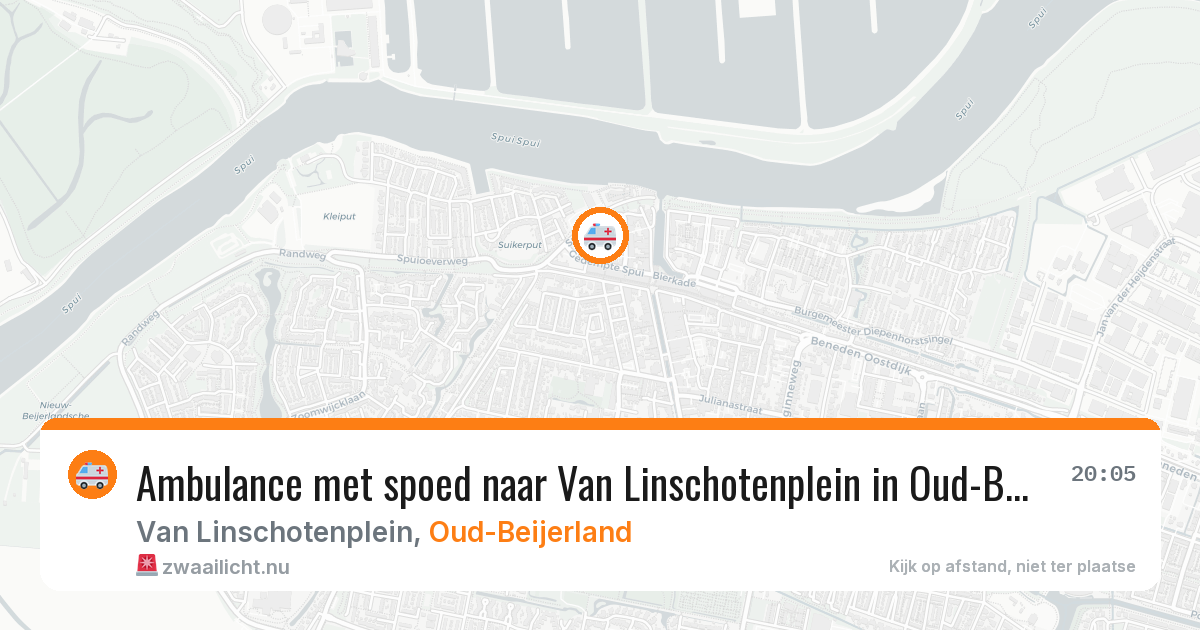 Ambulance met spoed naar Van Linschotenplein in Oud-Beijerland — 18 jan 2026