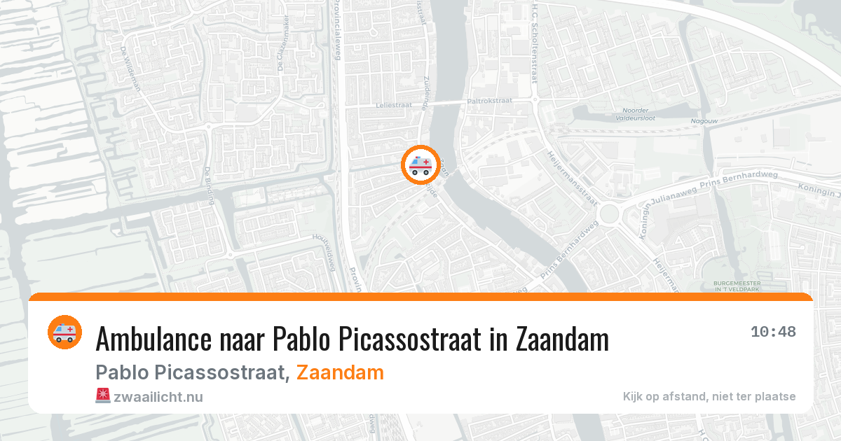 Ambulance naar Pablo Picassostraat in Zaandam — 18 mei 2026