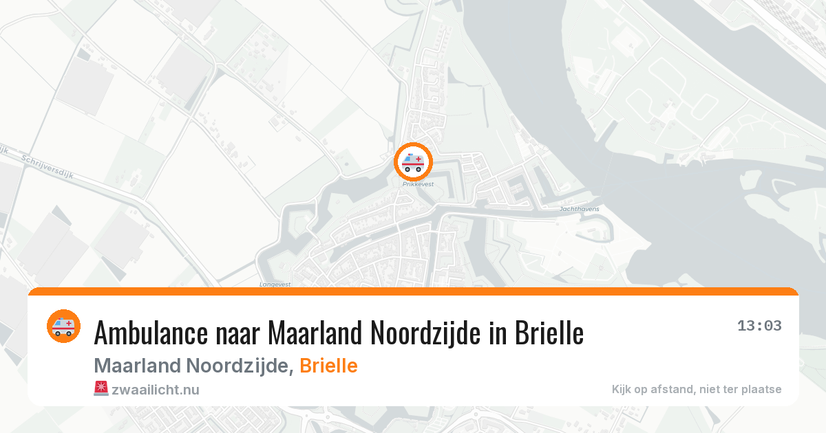 Ambulance naar Maarland Noordzijde in Brielle — 24 jul 2026