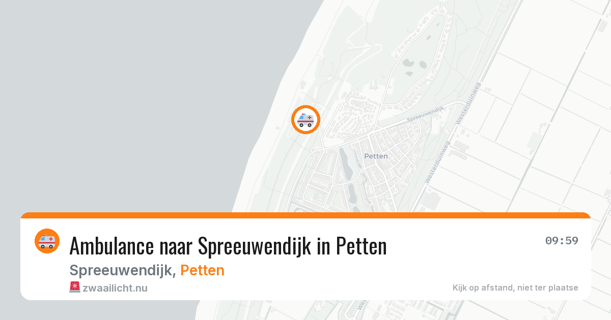 Ambulance naar Spreeuwendijk in Petten — 21 jul 2026